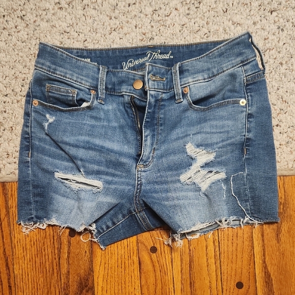 Universal Thread Pants - Universal Thread Distressed Blue Jean Shorts